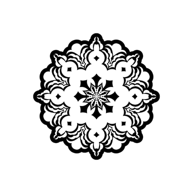 Vector indian mandala circular ornament isolated on a white background vector illustration