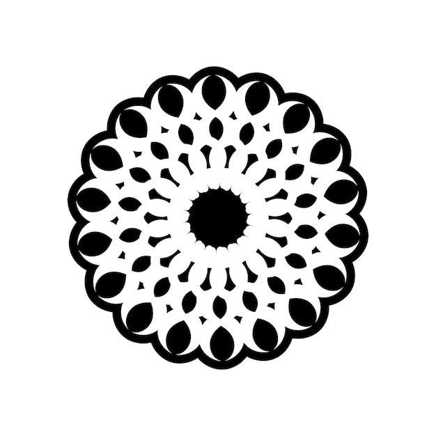 Mandala indiano ornamento circolare illustrazione vettoriale