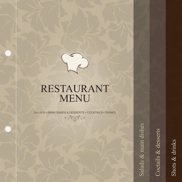 Indian menu book design vector