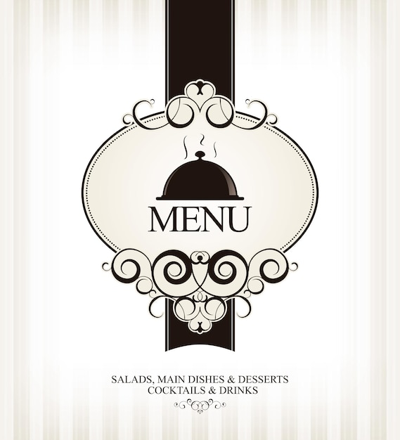 Indian menu card design vector template