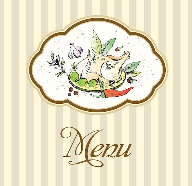 Indian menu flyer design template