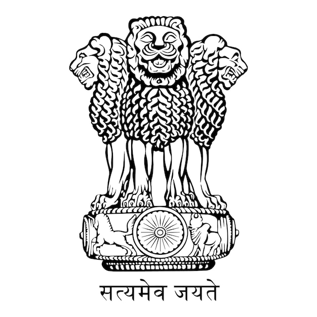 Indian national emblem vector