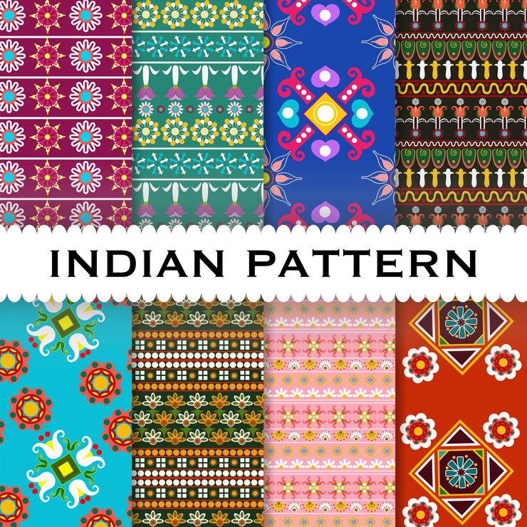 Vector indian pattern background