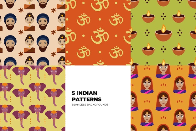 Vector indian pattern set