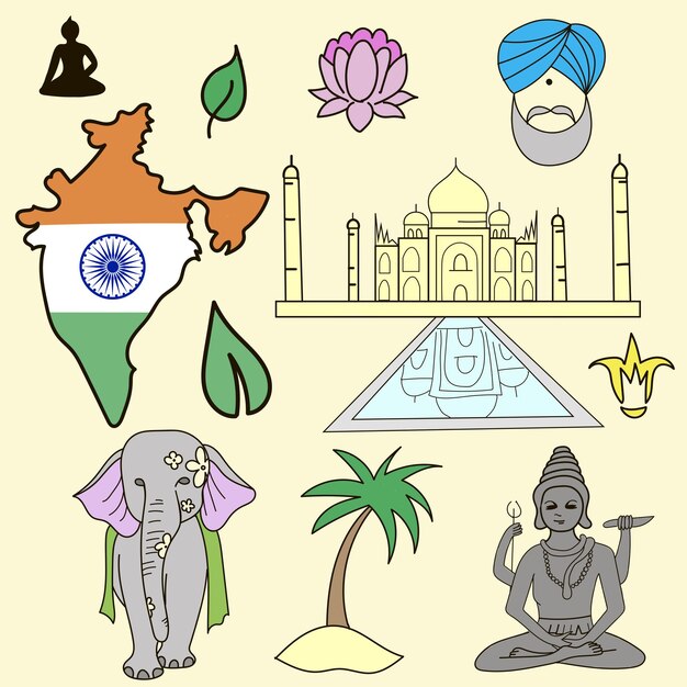 Vector indian pattern vector illustration