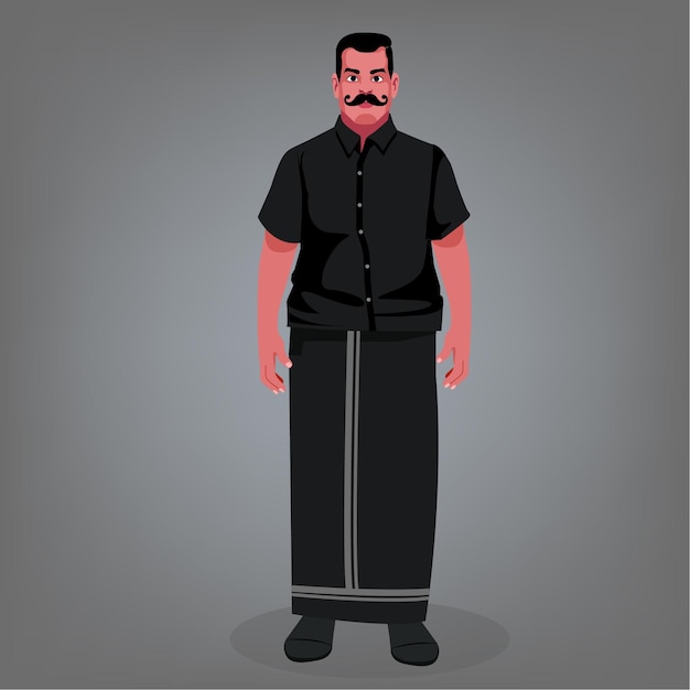 Vector indian people man character vector illustration