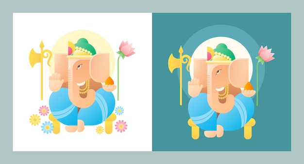 Modello di banner per social media festival religioso indiano ganesh chaturthi