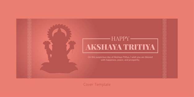 인도 종교 축제 행복한 Akshaya Tritiya 표지 디자인