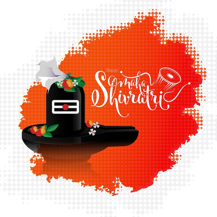 वेक्टर indian religious festival maha shivratri greeting background template