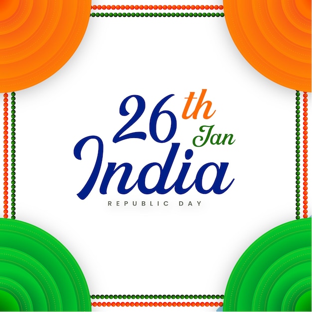 Indian Republic Day 26 January National Poster Social Media Poster Banner Free Vector