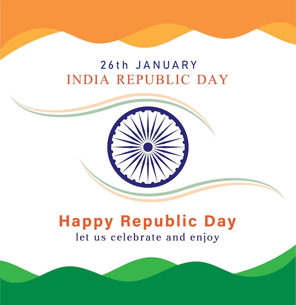 Vector indian republic day 26th january banner