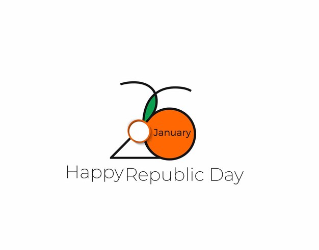 Indian republic day concept met tekst 26 januari. vector illustratie ontwerp.