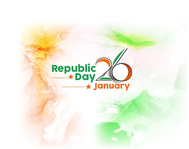 Vector indian republic day concept with text 26 january. vector illustration design.