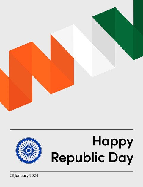 Vector indian republic day greeting poster