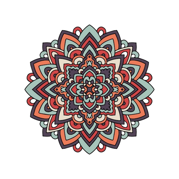 Indian rug tribal ornament mandala pattern