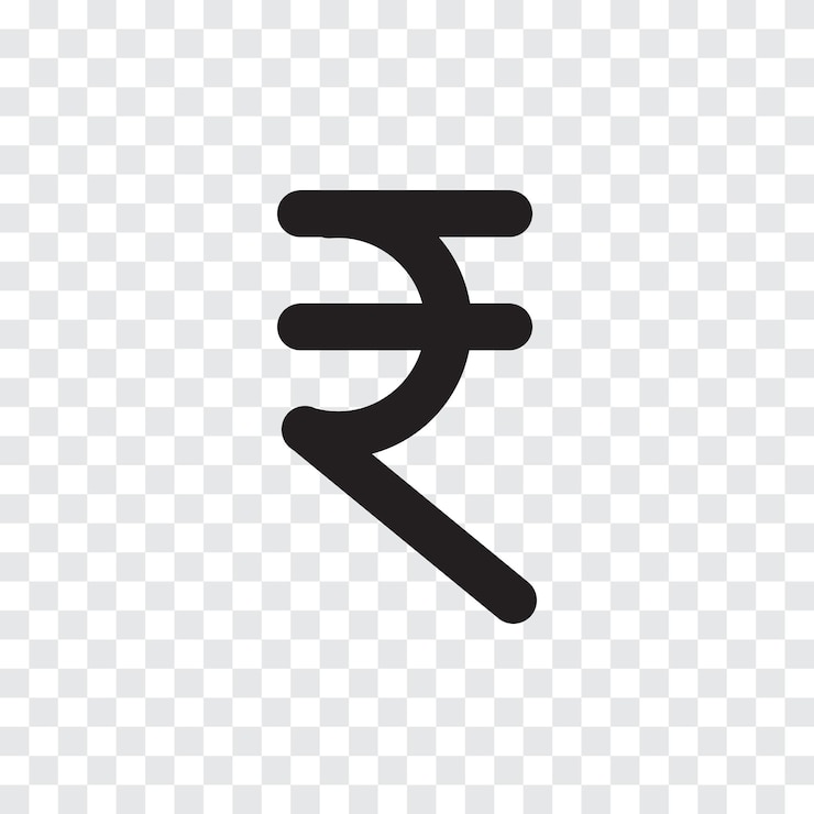 Vector indian rupee graphic