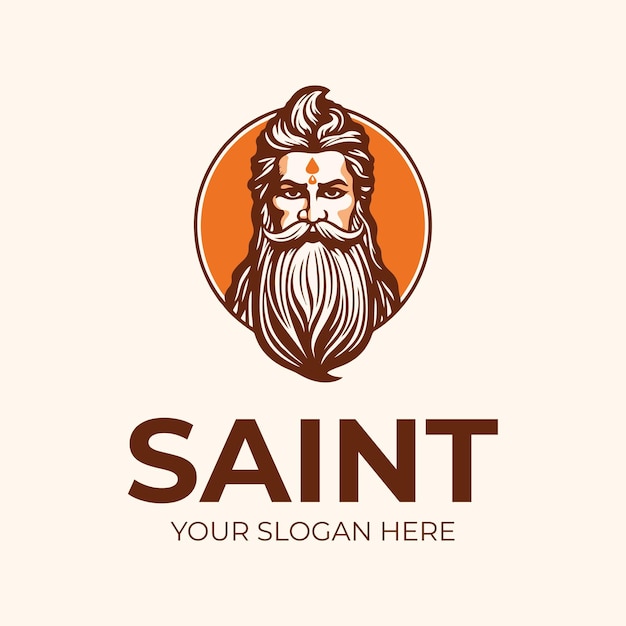 Vector indian saint logo 5