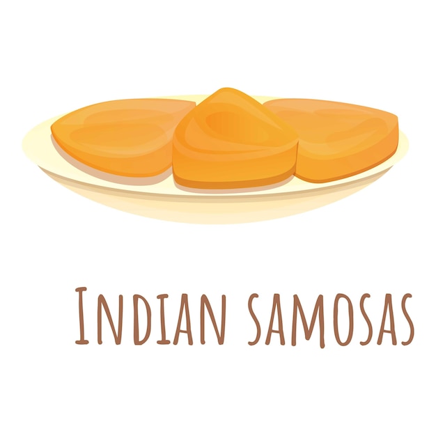 Indian samosas icon Cartoon of indian samosas vector icon for web design isolated on white background