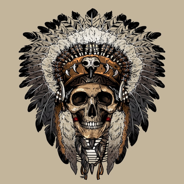 Vector indian skull vector