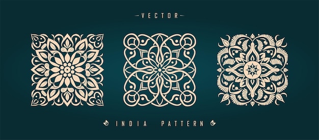 Indian traditional pattern Asian pattern