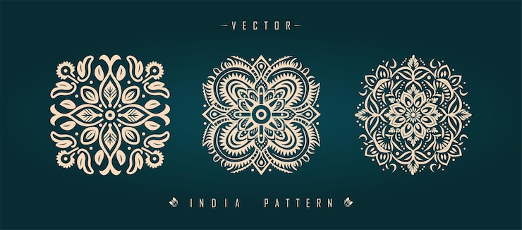 Vector indian traditional pattern asian pattern