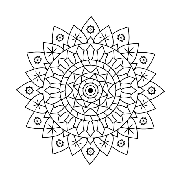 Indian vector mandala linear design