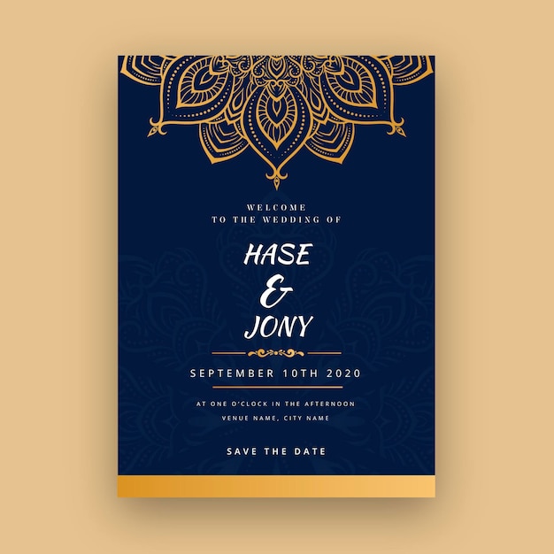 Indian wedding invitation template