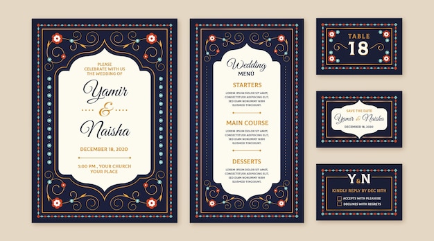 Indian wedding stationery design