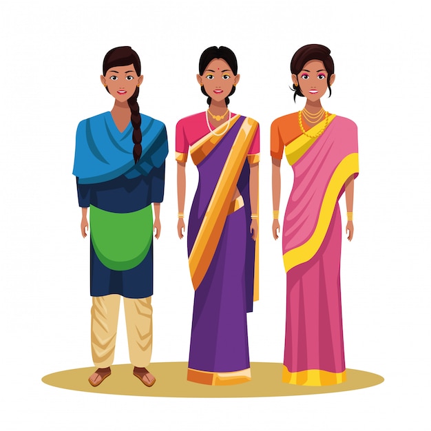 Индийская женщина аватар мультипликационный персонаж