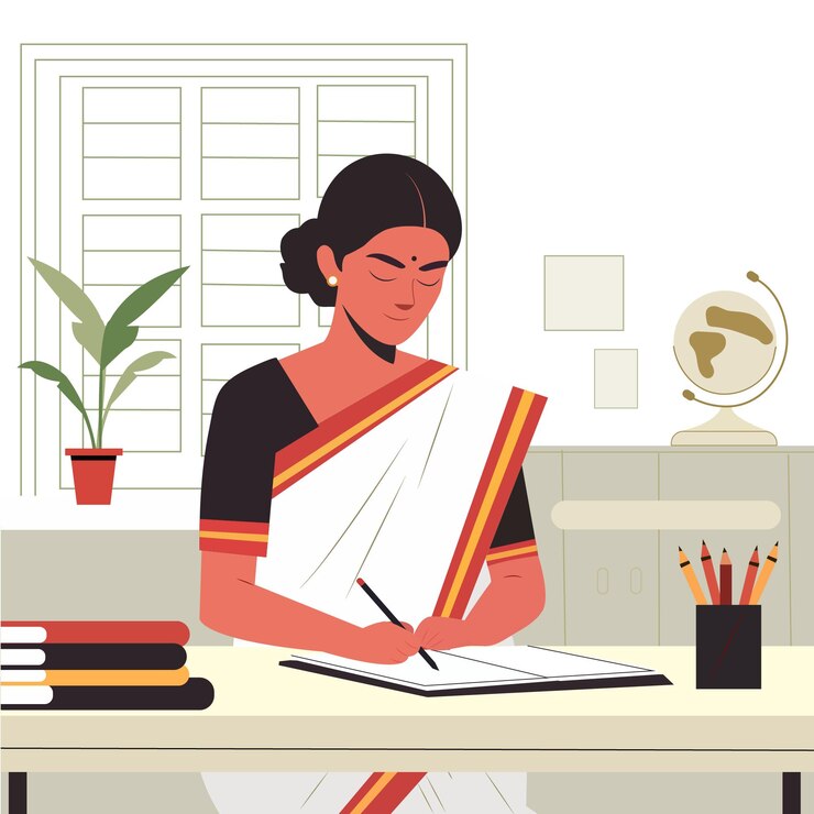 Indian Woman working as Teacher