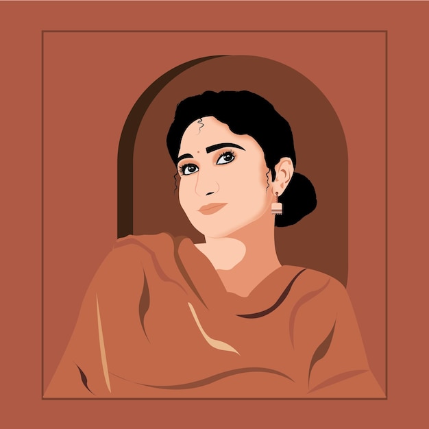 Vector indian woman