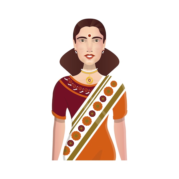 Indian women in a realistic style