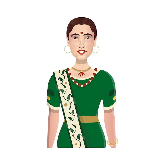 Indian women in a realistic style