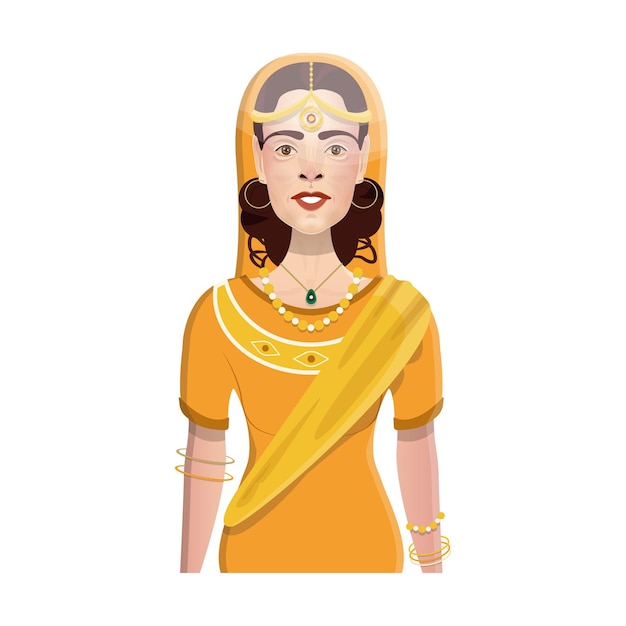 Indian women in a realistic style