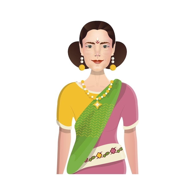 Vector indian women in a realistic style