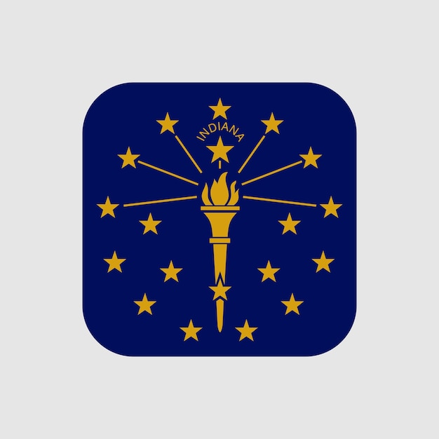 Indiana state flag Vector illustration