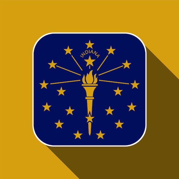Indiana state flag Vector illustration