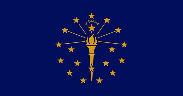 Indiana state flag vector illustration