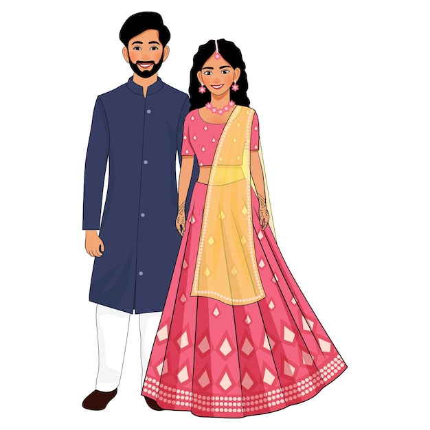 Vector indiase bruiloftskleding voor hindoe's