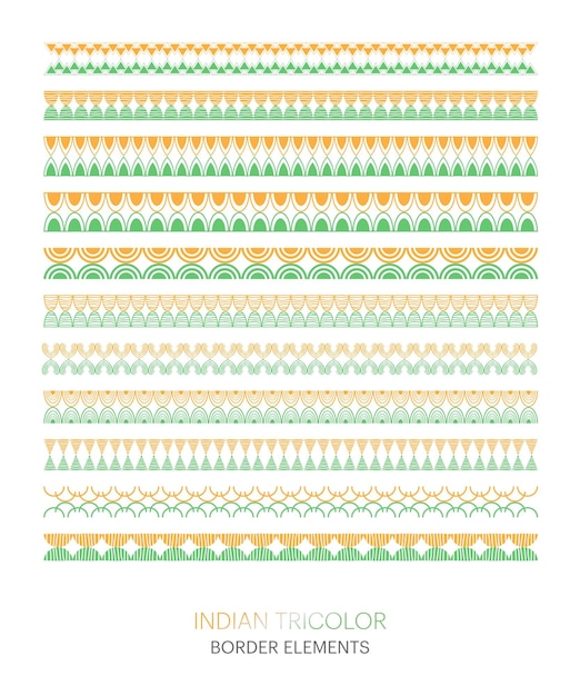 Indiase driekleurige rand frame patroon vector