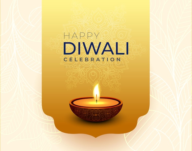 Indiase feestelijke gelukkige Diwali 2024 vakantie kaart met diya ontwerp