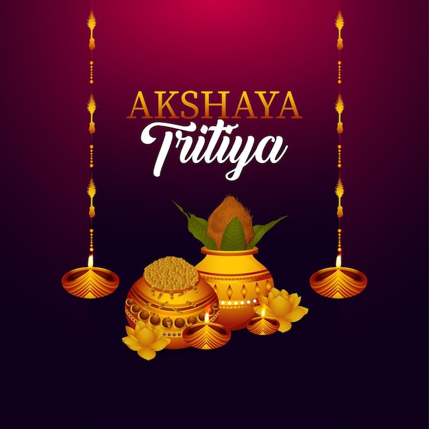 Indiase festival gelukkig akshaya tritiya ontwerpconcept