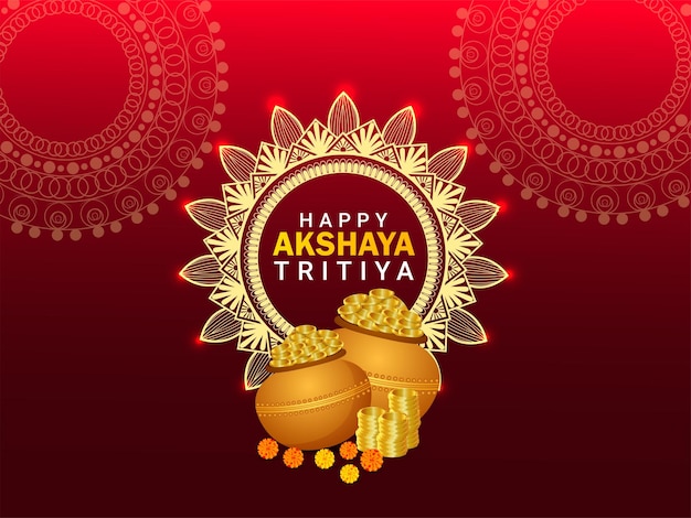 Indiase festival gelukkige Akshaya Tritiya-wenskaart