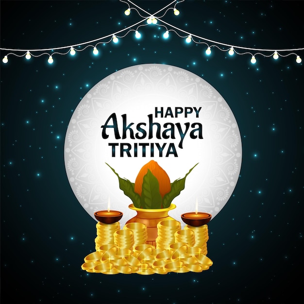 Indiase festival gelukkige akshaya tritiya-wenskaart