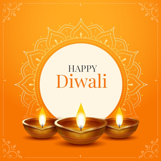 Indiase festival gelukkige diwali met decoratieve rekwisieten traditionele diwali achtergrond