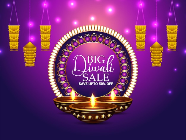 Indiase festival gelukkige Diwali viering groeten kaart