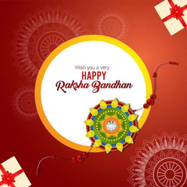 Indiase festival gelukkige raksha bandhan viering wenskaart