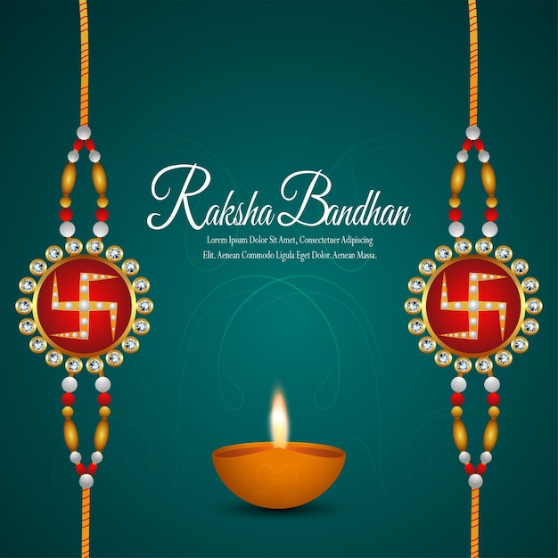 Indiase festival gelukkige raksha bandhan-vieringskaart