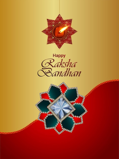 Indiase festival happy raksha bandhan viering flyer