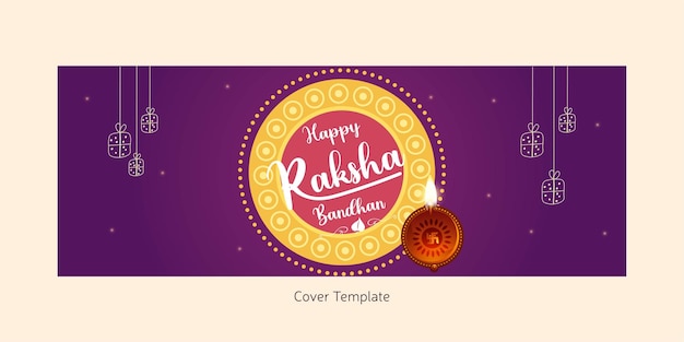 Indiase festival Happy Raksha Bandhan voorbladsjabloon